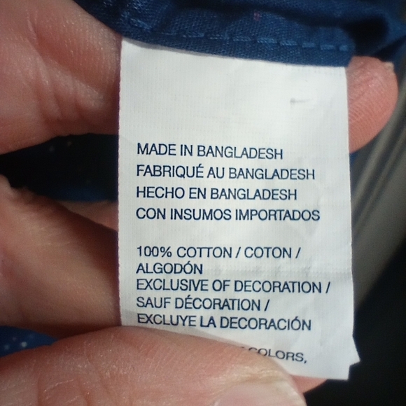 Izod Premium Essentials Classics Mens Large Blue Dot Printed Long Sleeve - Picture 8 of 8